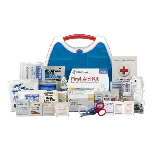 [90698] First Aid Only 50 Person ReadyCare ANSI Class A+ First Aid Kit with Clear Front Plastic Case