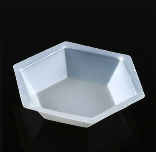 [3617] Weighing Boat, Plastic, Hexagonal, Antistatic, PS, White, Large, 200mL, 500/cs