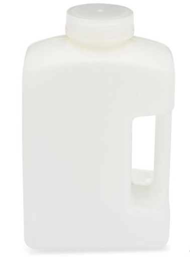 [7102000] Diamond RealSealBottle, Wide Mouth Rectangular, HDPE with PP Closure, 2000mL, 4/bg