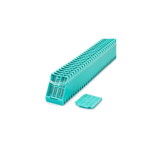 [M482-12LI] Histosette® II, Lid Only Cassettes for Label Machine, Tissue, Aqua, (base sold separately)