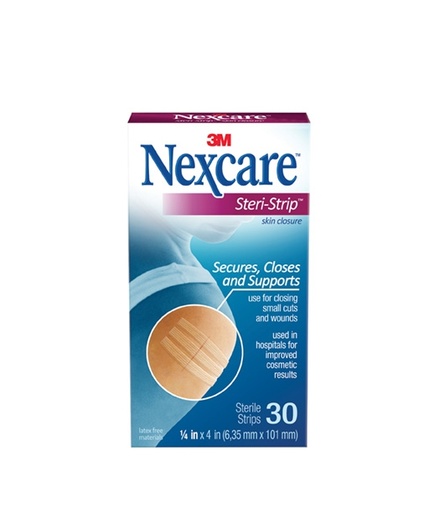 [H1546] Nexcare Steri-Strip Wound Closure, 1/4" x 4", 30 ct, 12/cs