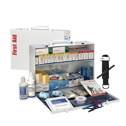 [91338] First Aid Only 75 Person ANSI B 2 Shelf First Aid Kit with Metal Cabinet