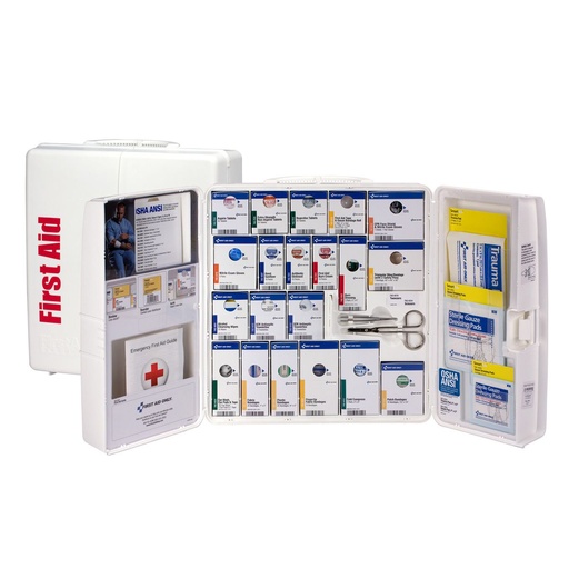 [90608] First Aid Only SmartCompliance 50 Person Class A+ Large Plastic First Aid Cabinet with Medications