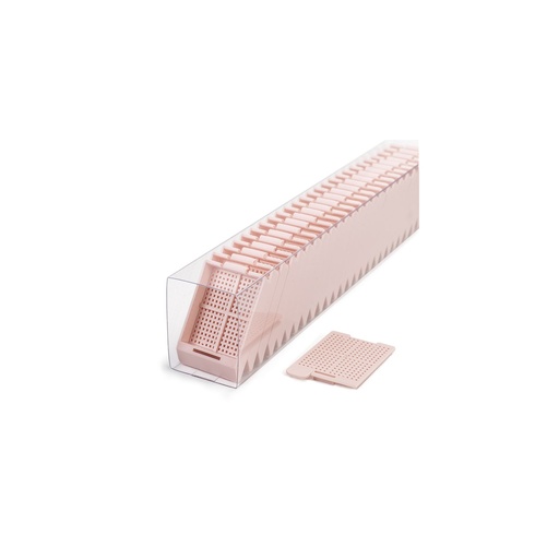 [M518-3SL] Swingsette Biopsy Cassette, Quickload Sleeves, 45° Angle, Acetal, Pink, Bulk, 750/cs