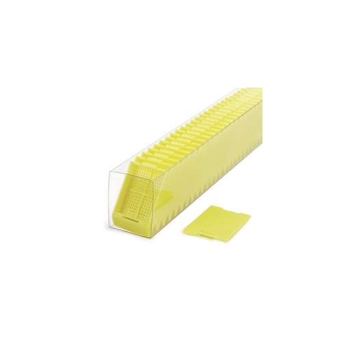 [M518-5SL] Swingsette Biopsy Cassette, Quickload Sleeves, 45° Angle, Acetal, Yellow, Bulk, 750/cs