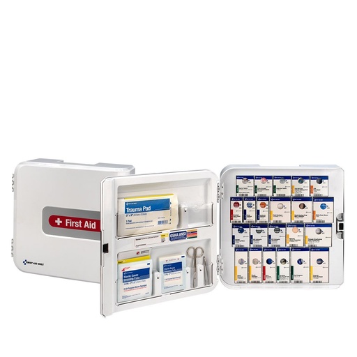 [91092] First Aid Only SmartCompliance Complete Plastic First Aid Cabinet with Medications