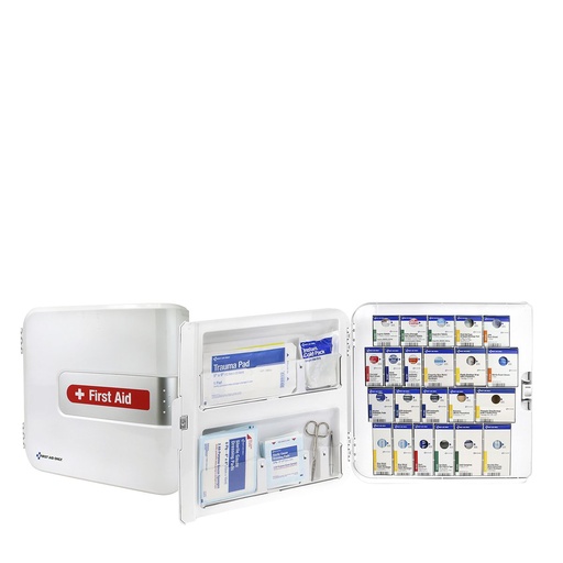 [91094] First Aid Only SmartCompliance Food Service Complete First Aid Kit with Medications & Plastic Cabinet