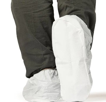 [SH-E1W13-BH] Critical Cover® Shoe Covers, Anti-Skid Sole, Serged Seams, White, X-Large 200/cs
