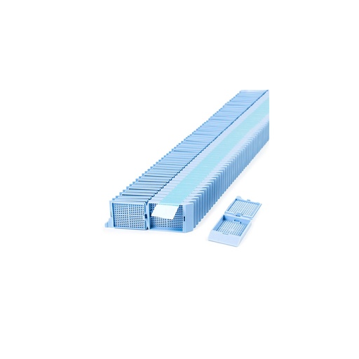 [M406-6T] Unisette II Cassette for Automatic Feed Printer with Covers, Biopsy, Blue, 200/bx, 5 bx/cs