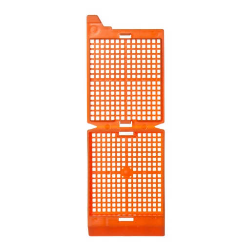 [M526-11T] Unisette Biopsy Cassette, Quickload 45° Angle Stack (Taped), Biopsy, Orange, Bulk, 1000/cs