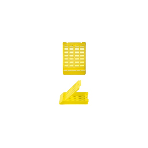 [M509-5] Slimsette Tissue Cassette, 45° Angle, 41mm x 28.5mm x 6mm, Acetal, Yellow, 500/bx, 3 bx/cs