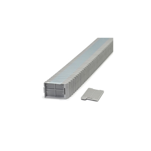 [M518-9T] Swingsette Biopsy Cassette, Quickload 45° Angle Stack (Taped), Acetal, Gray, Bulk