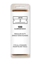 [94-0115] Single Edge Blade, Aluminum Back, .009 Carbon, Duro Edge, 100bl/ct, 50ct/cs