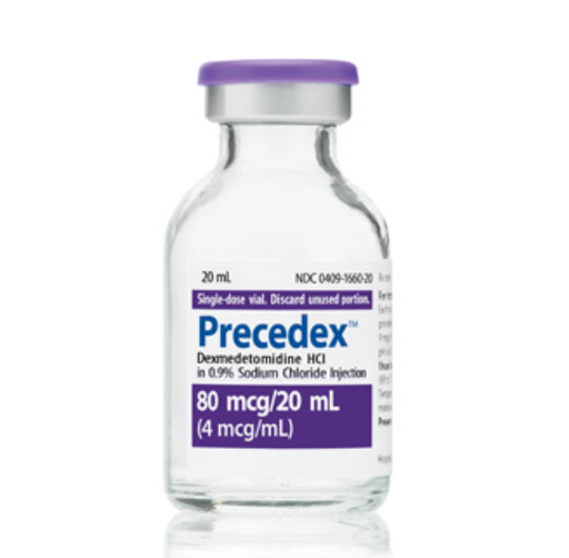[00409166020] Precedex (Dexmedetomidine Hydrochloride in 0.9% Sodium Chloride Injection), 4 mcg/ml, 20 ml Vial, Single Dose, Glass Fliptop Vial, 25/bx