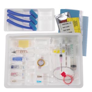 [332082] Continuous Epidural Tray, 17G x 3½" Tuohy Needle, 20G Soft Tip Catheter with Closed Tip, 5cc Luer Slip Glass LOR Syringe & Drugs, 10/cs