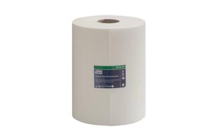 [570137] Industrial Cleaning Cloth, Heavy-Duty, Centerfeed, Premium, White, 1-Ply, Embossed, W1/W2/W3, 133.33ft, 12.6" x 9.8", 160 sht/rl, 1 rl/cs