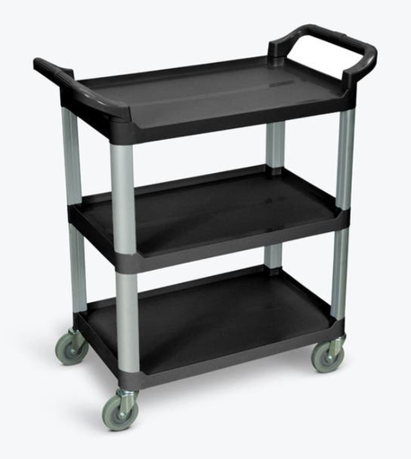 [SC12-B] Luxor Serving Cart, 3-Shelf, Black 
