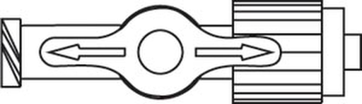 [455980] Discofix One-Way Stopcock, Female Adapter, Port Covers, LF, 100/cs