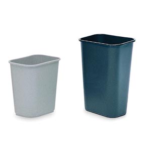 [177008481] Deskside Wastebasket, Rectangular 28 1/8 Qt, Light Gray, Medium ($500 Minimum Order Mix & Match with Prepaid Freight to Remain at $1250)