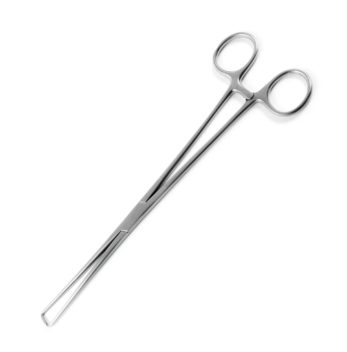 [97-459] Merit Schroeder Tenaculum Forceps, 10 1/4", 1 x 1 Prongs (Pozzi Style Rounded Tips), Straight, Stainless Steel, Reusable, Non-Sterile