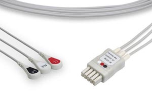 [LDT3-90S0] ECG Leadwire, 3 Leads Snap, Mindray > Datascope Compatible w/ OEM: 0012-00-1503-04, 0012-00-1503-05, 0012-00-1503-06, LW-2910S29/3A