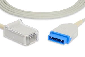 [E710M-210] SpO2 Adapter Cable, 300cm, GE Healthcare > Marquette Compatible w/ OEM: 2016, 2264 MAC-GE, 2027263-002, TE2424, NXMQ105, LNC-10-GE