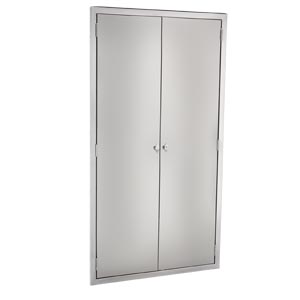 [1718247000] Equipment and Supplies Cabinet 47"W x 60"H x 18"D Table Accessories Cabinet, Solid Door, Peg Board Stainless Steel Lined Interior