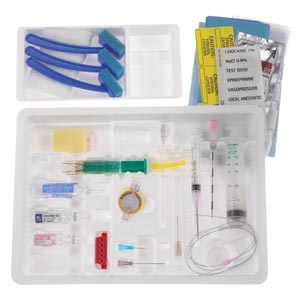 [332216] Continuous Epidural Tray, 18G x 3½" Tuohy Needle, 20G Closed Tip Catheter & 8cc Luer Slip PERIFIX Plastic LOR Syringe, 10/cs