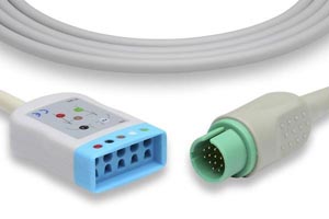 [TL-25960] ECG Trunk Cable, 5 Leads, Spacelabs Compatible w/ OEM: 7271, 700-0008-06, CBT-05MC-10CT-0021, 55, CB-61596R, 63584, KEC016, 7271