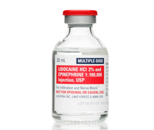 [00409318202] Lidocaine Hydrochloride and Epinephrine Injection, 2% USP, 1:100,000, 30 ml Vial, Multiple Dose, Glass Fliptop Vial, 25/bx