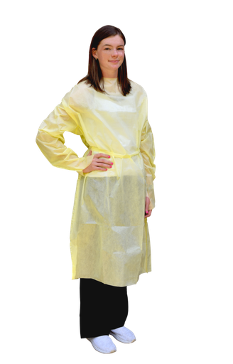 [GNA453L2] Isolation Gown, AAMI Level 2, 3X-Large, Yellow, 10/bg, 10 bg/cs