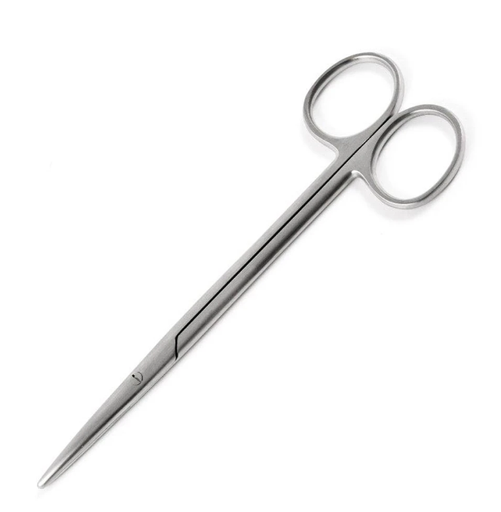 [97-339] Merit Metzenbaum Dissecting Scissors, 7", Blunt/Blunt, Straight, Smooth, Finger Rings, Stainless Steel, Reusable, Non-Sterile