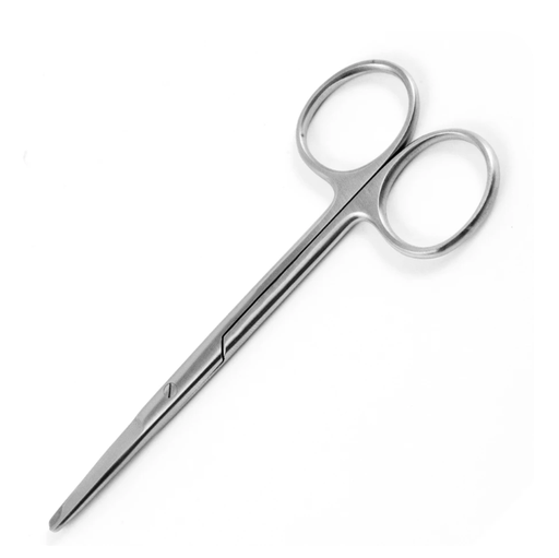 [96-2512] Suture Scissors, Econo, Littauer, 5 ½, Stainless Steel, Sterile, Ring Handle, Straight Blunt Tip/Blunt Tip, Disposable, 50/cs