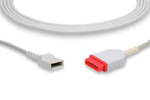 [IC-MQ-UT0] IBP Adapter Cable Utah Connector, GE Healthcare > Marquette Compatible w/ OEM: 700078-001, 650-236, 2016997-001, 2016997-002