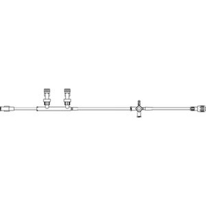 [472036] Extension Set, 2 Normally Closed Dual Manifold & 4-Way Stopcock, SPIN-LOCK Connector, 7.8mL Priming Volume, 42"L, 50/cs
