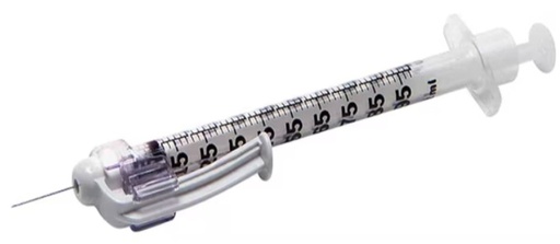 [305950] BD, 1 mL SafetyGlide Allergy Syringe Tray w/27G x 1/2" Attached Needle