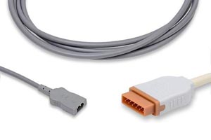 [DMQ-30-AD0] Temperature Adapter, Rectangular Dual Pin Connector, GE Healthcare > Marquette Compatible w/ OEM: 2021701-001, 2021701-001
