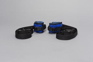 [2790Q] Posey Wrist Restraint, Twice-as-Tough, One Size Fits Most, Quick Release Buckle, 2-Strap, Machine Washable, Neoprene, Blue