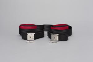 [2795] Posey Bed Ankle Restraint, Connect Set, Twice-as-Tough, One Size Fits Most, Hook and Loop Closure, 1-Strap, Neoprene, Red