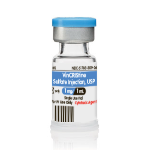 [61703030906] Vincristine Sulfate Injection, USP, Preservative Free, 1 mg/ml, 1 ml Vial, Single Dose, Onco-Tain Glass Fliptop Vial