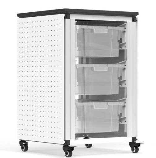 [MBS-STR-11-3L] Luxor Modular Classroom Storage Cabinet, Single module w/3 large bins