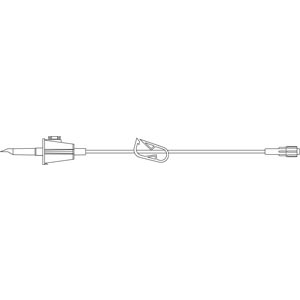 [356074] Fluid Transfer Set, Universal Spike, On/ Off Clamp, Distal Luer Lock Connector, DEHP & Latex Free (LF), 14"L, 50/cs