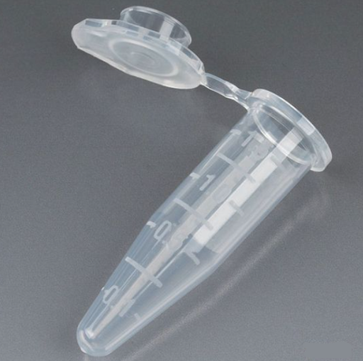 [111564] Microcentrifuge Tube, 1.5mL, PP, Attached Snap Cap, Graduated, Natural, Certified: Rnase, Dnase and Pyrogen Free, 500/bg
