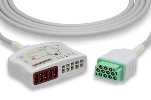 [TQ-210860] EKG Trunk Cable, 10 Leads, GE Healthcare > Marquette Compatible w/ OEM: 2017006-001, 416035-001, 416035-003, CB-5110006