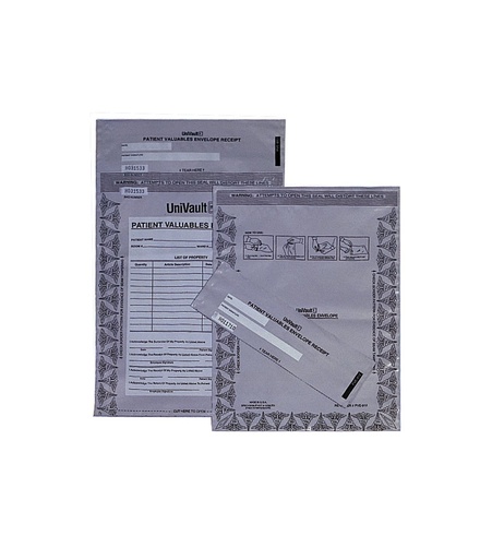 [UFPVE912] Patient Valuables Envelope 9"x12", Gray, 100/pk 10pk/cs