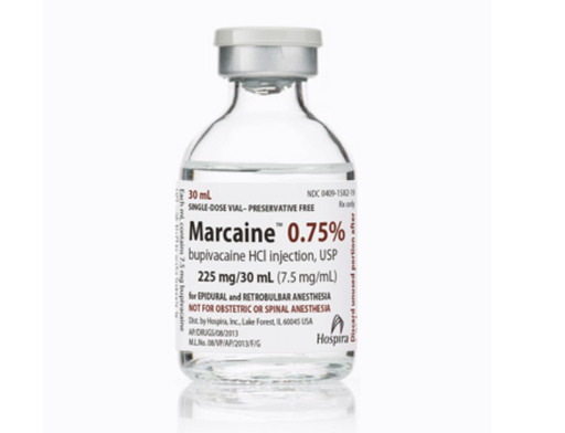 [00409158229] Marcaine (Bupivacaine Hydrochloride Injection, USP), 7.5 mg/ml, 30 ml Vial, Single Dose, Glass Fliptop Vial, 10/bx