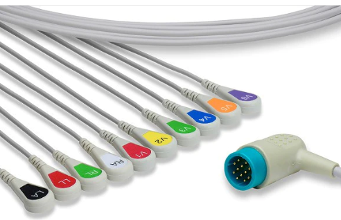 [10028] ECG Trunk Cable 10 Leads, Use w/OEM: 11111-000018, 11111-000020