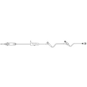[352237] Emergency Medical Services Set, Universal Spike, Roller Clamp, SAFELINE Injection Site 8" Above Distal End, 50/cs
