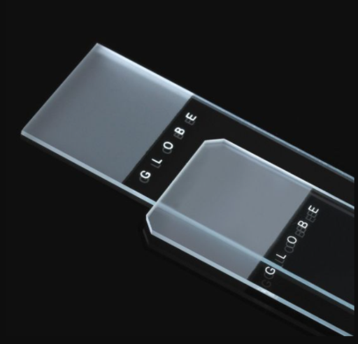 [1380-30] Microscope Slides, Diamond White Glass, 25x75mm, 90° Ground Edges, Frosted: 1 End, 2 Sides, 72/bx, 20bx/cs (10 Gross)