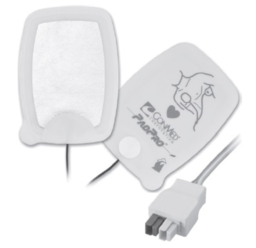 [2516-PC] Conmed PadPro Adult Radiotranslucent Multifunction Electrode with Pre-Connect Packaging and Universal/Anderson Connector, 10/Case